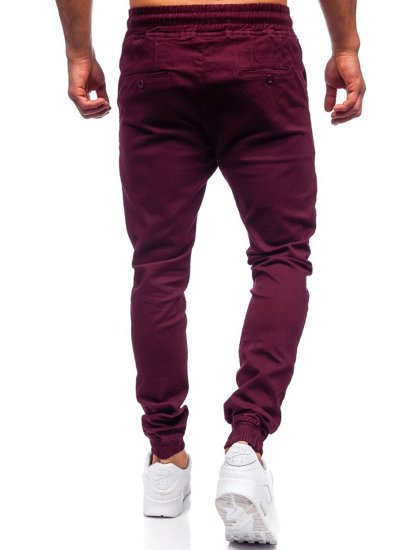 Bolf Herren Jogger Pants Weinrot 707