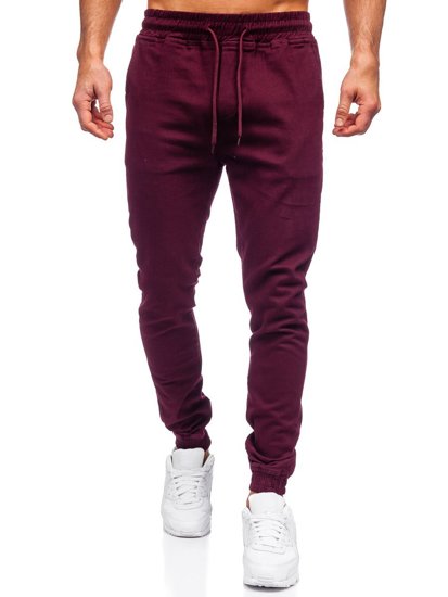 Bolf Herren Jogger Pants Weinrot 707