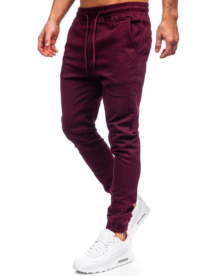 Bolf Herren Jogger Pants Weinrot 707