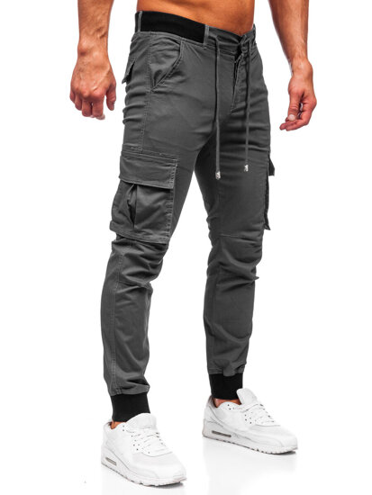 Bolf Herren Joggers Cargohose Schwarzgrau  MP0208GS