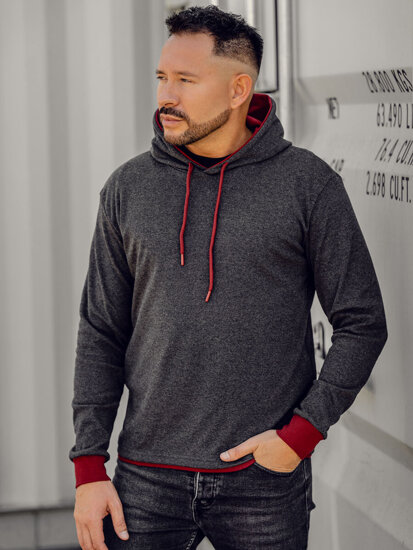 Bolf Herren Kapuzenpullover Anthrazit  145380