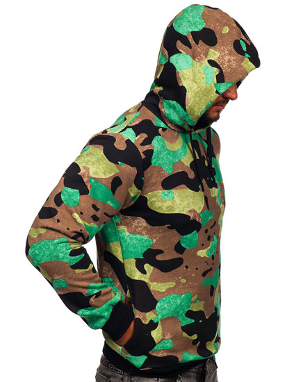 Bolf Herren Kapuzenpullover Camo Grün  141023