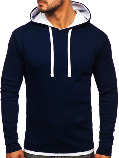 Bolf Herren Kapuzenpullover Dunkelblau  03