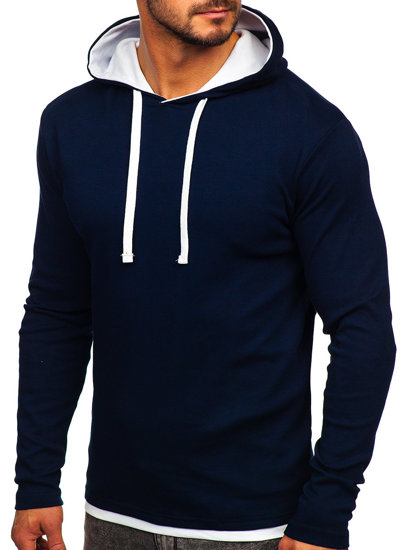 Bolf Herren Kapuzenpullover Dunkelblau  03