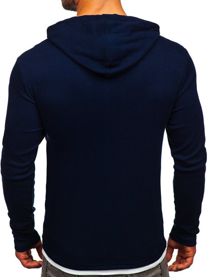 Bolf Herren Kapuzenpullover Dunkelblau  03