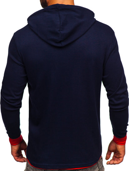 Bolf Herren Kapuzenpullover Dunkelblau 146312