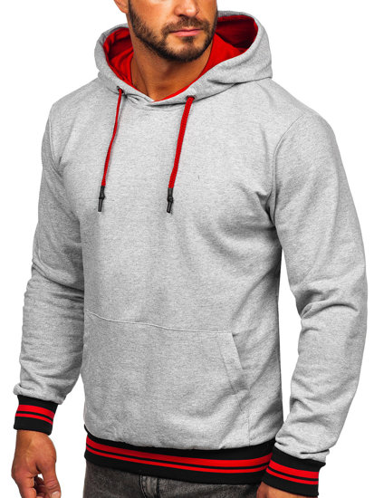 Bolf Herren Kapuzenpullover Hellgrau  145369