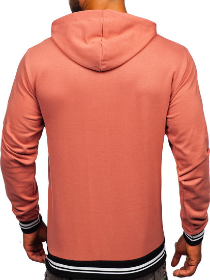 Bolf Herren Kapuzenpullover Lachsrot  145369