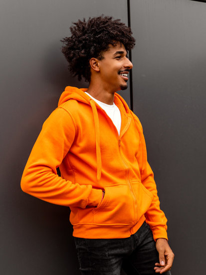 Bolf Herren Kapuzenpullover Orange  2008A