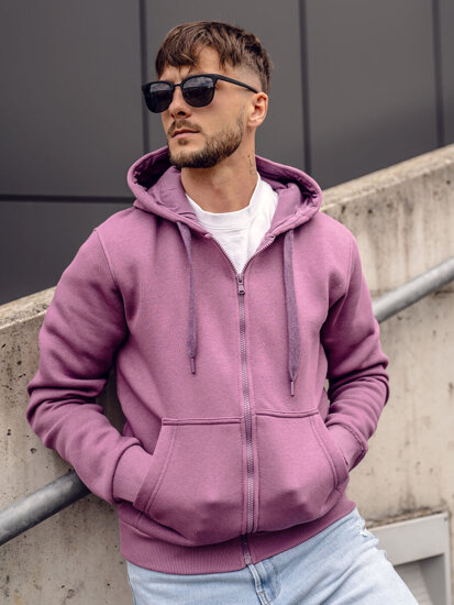 Bolf Herren Kapuzenpullover Violett  2008A