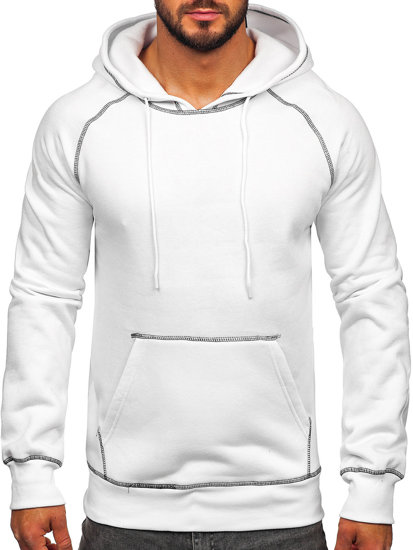 Bolf Herren Kapuzenpullover Weiß  8B152