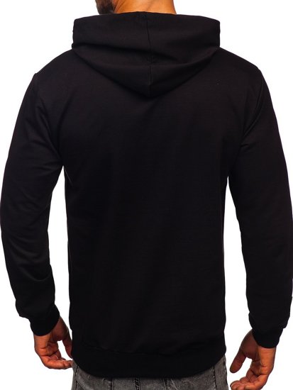 Bolf Herren Kapuzenpullover mit Aufdruck Schwarz  6136