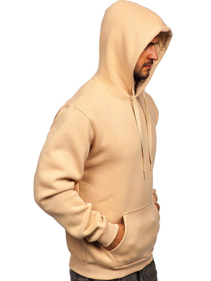 Bolf Herren Kapuzenpullover mit Kängurutasche Beige  B1004