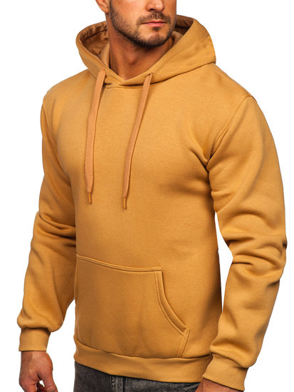 Bolf Herren Kapuzenpullover mit Kängurutasche Braun  B1004