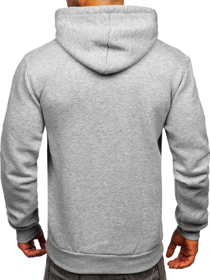 Bolf Herren Kapuzenpullover mit Kängurutasche Dunkelgrau  B1004