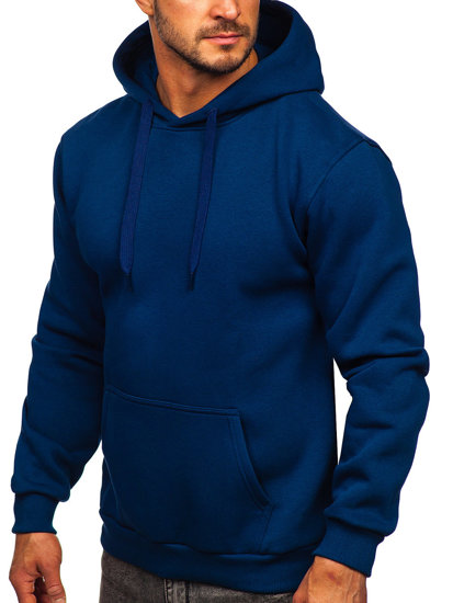 Bolf Herren Kapuzenpullover mit Kängurutasche Indigo  B1004