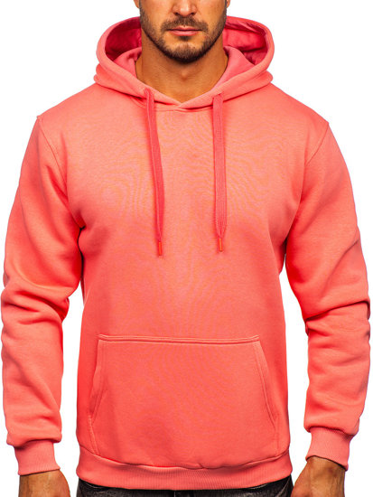 Bolf Herren Kapuzenpullover mit Kängurutasche Lachrot  B1004