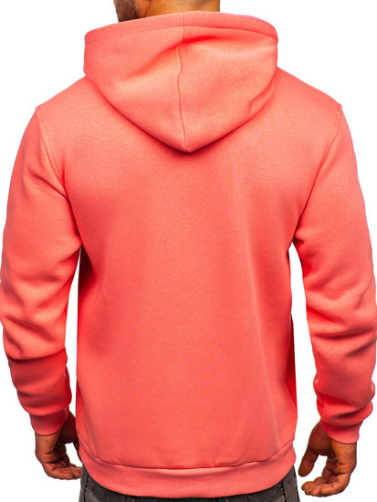 Bolf Herren Kapuzenpullover mit Kängurutasche Lachrot  B1004