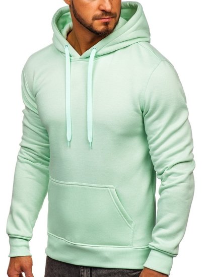 Bolf Herren Kapuzenpullover mit Kängurutasche Mintgrün  2009