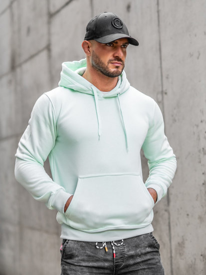 Bolf Herren Kapuzenpullover mit Kängurutasche Mintgrün  2009A