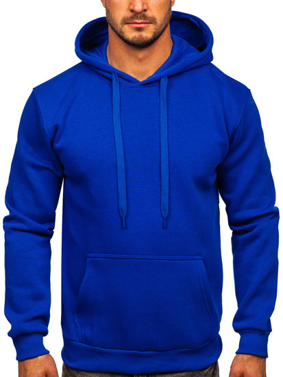 Bolf Herren Kapuzenpullover mit Kängurutasche Mittelblau  B1004