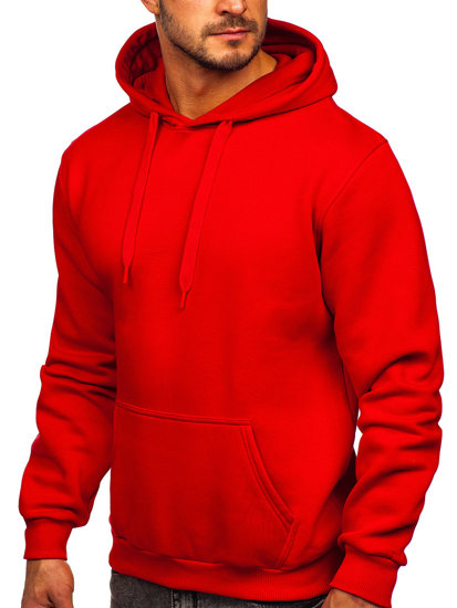 Bolf Herren Kapuzenpullover mit Kängurutasche Rot  B1004