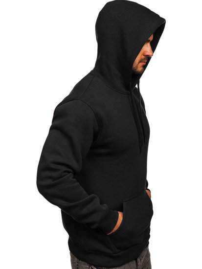 Bolf Herren Kapuzenpullover mit Kängurutasche Schwarz  B1004