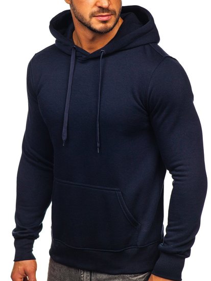 Bolf Herren Kapuzenpullover mit Kängurutasche Tintenblau  2009