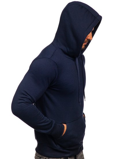 Bolf Herren Kapuzenpullover mit Kängurutasche Tintenblau  2009