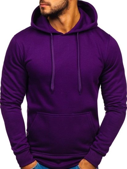 Bolf Herren Kapuzenpullover mit Kängurutasche Violett  2009