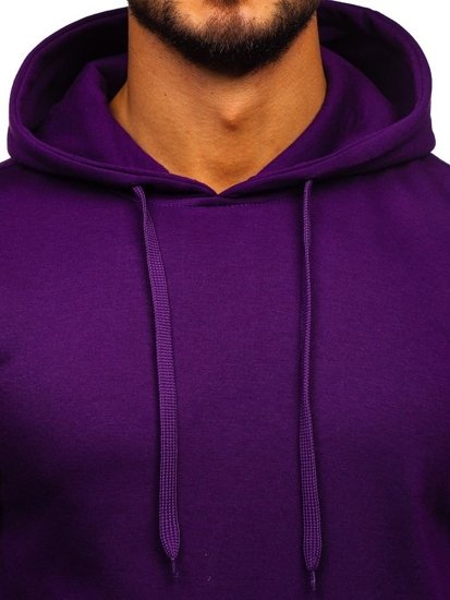 Bolf Herren Kapuzenpullover mit Kängurutasche Violett  2009