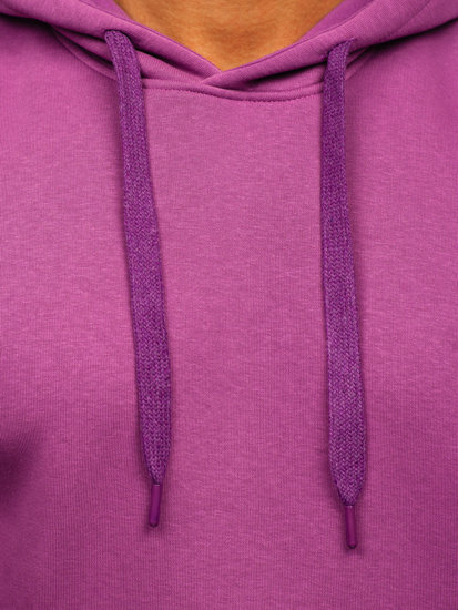 Bolf Herren Kapuzenpullover mit Kängurutasche Violett  B1004