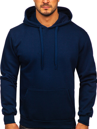 Bolf Herren Kapuzenpullover mit Kängurutsche Dunkelblau  1004