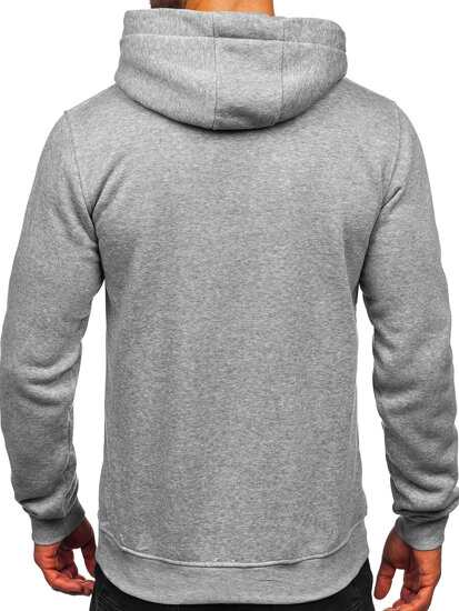 Bolf Herren Kapuzenpullover mit Kängurutsche Grau MB001