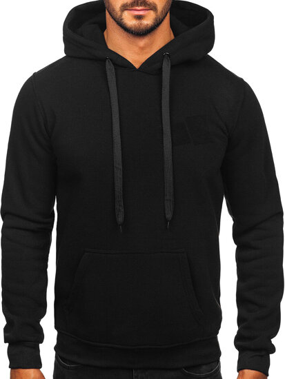 Bolf Herren Kapuzenpullover mit Kängurutsche Schwarz  MB001