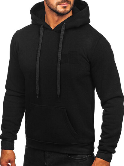 Bolf Herren Kapuzenpullover mit Kängurutsche Schwarz  MB001