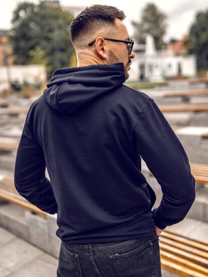 Bolf Herren Kapuzenpullover mit Motiv Dunkalblau  6146A