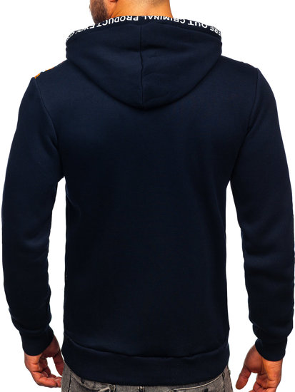 Bolf Herren Kapuzenpullover mit Motiv Dunkelblau  6287