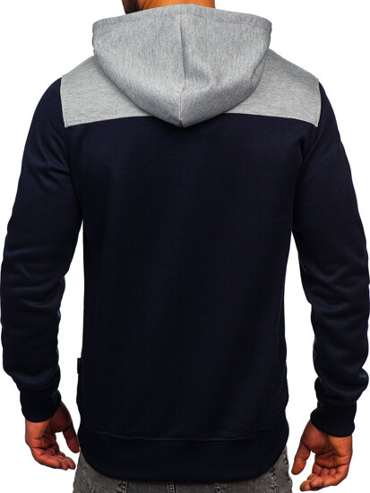 Bolf Herren Kapuzenpullover mit Motiv Grau  W3878