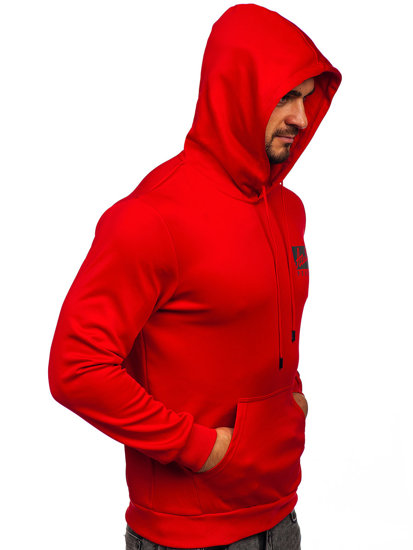 Bolf Herren Kapuzenpullover mit Motiv Rot  HY971