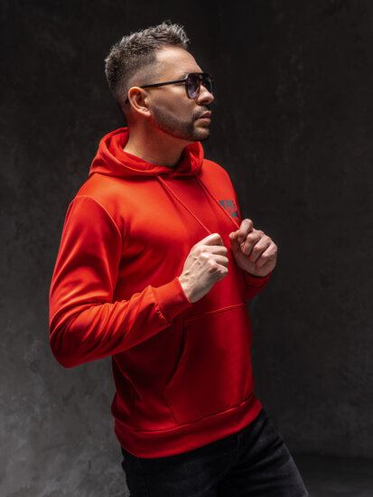 Bolf Herren Kapuzenpullover mit Motiv Rot HY971A1