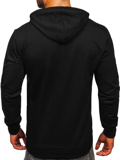 Bolf Herren Kapuzenpullover mit Motiv Schwarz  146347