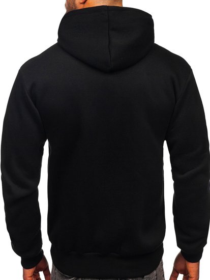 Bolf Herren Kapuzenpullover mit Motiv Schwarz  6198