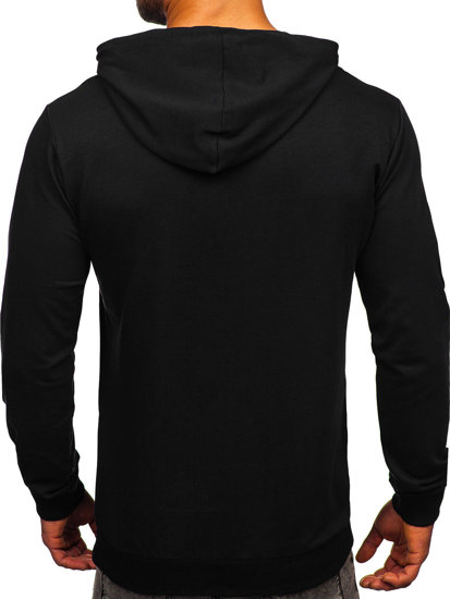 Bolf Herren Kapuzenpullover mit Motiv Schwarz  8754