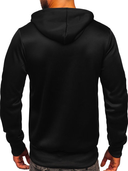 Bolf Herren Kapuzenpullover mit Motiv Schwarz  HM563