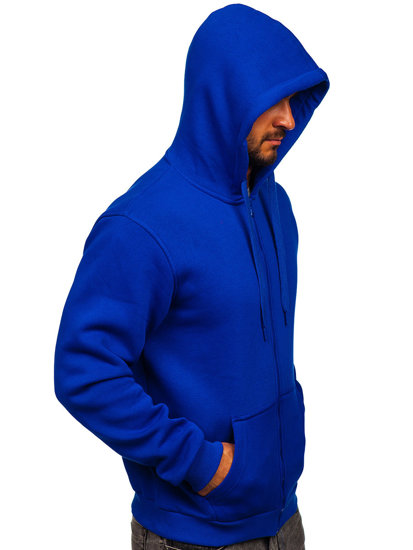 Bolf Herren Kapuzenpullover mit Reißverschluss Mittelblau  2008