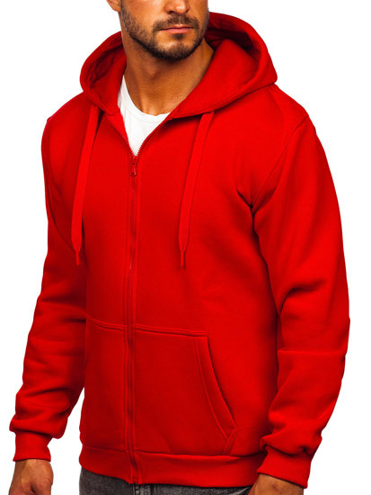 Bolf Herren Kapuzenpullover mit Reißverschluss Rot  2008