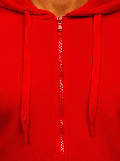 Bolf Herren Kapuzenpullover mit Reißverschluss Rot  2008