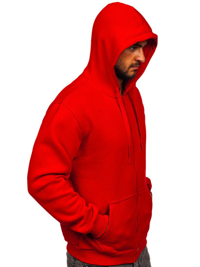 Bolf Herren Kapuzenpullover mit Reißverschluss Rot  2008