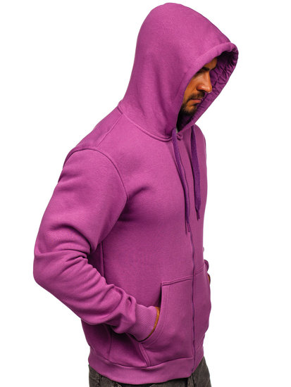 Bolf Herren Kapuzenpullover mit Reißverschluss Violett  2008